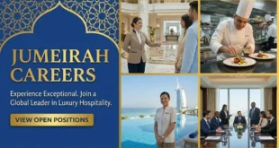 Jumeirah Hotel Job Vacancy in Dubai