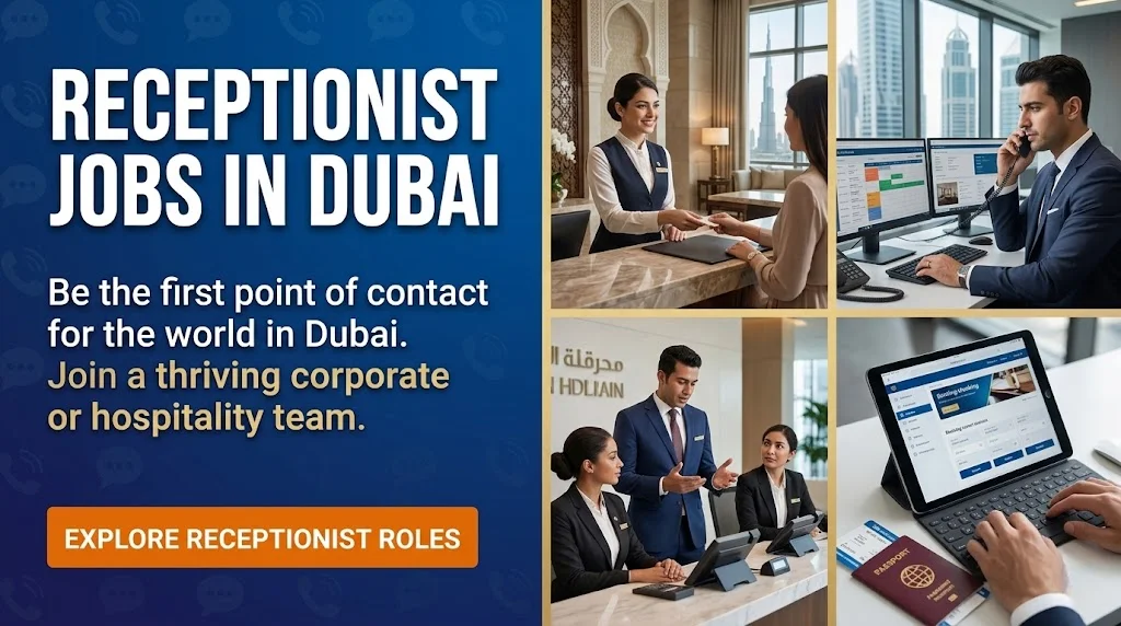 Receptionist Jobs in Dubai With Visa Sponsorship